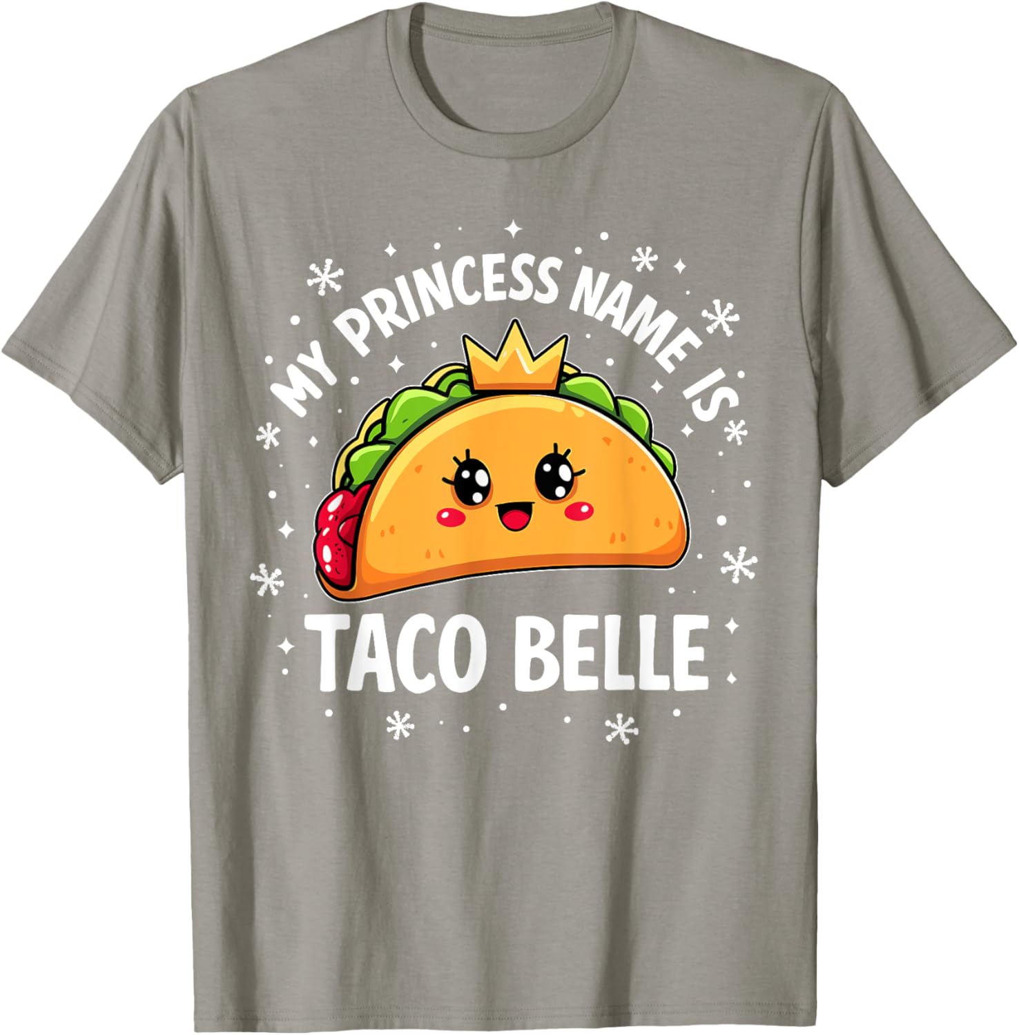 Funny Taco Belle Graphic T-Shirt for Taco Lovers and Foodies - 16