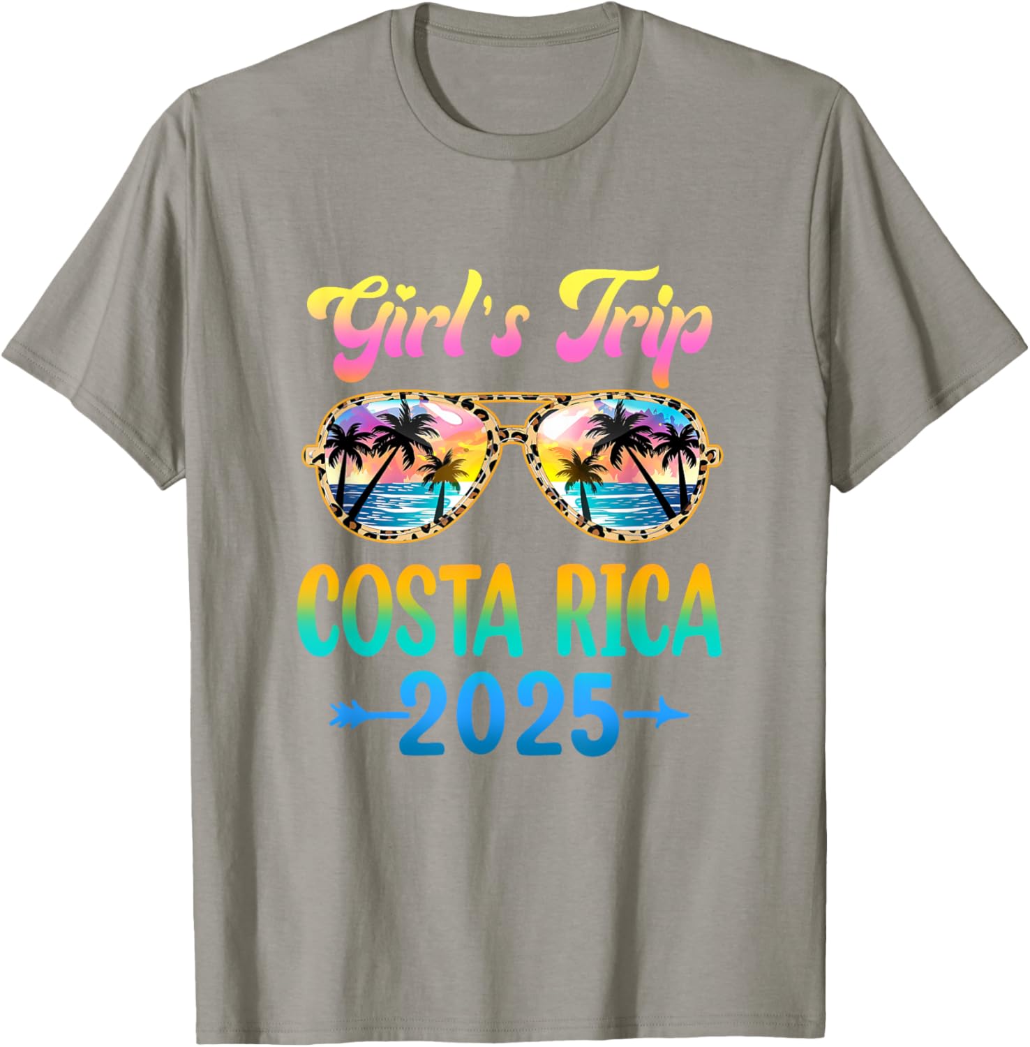 Girls Trip Costa Rica 2025 Summer Vacation Sunglasses T-Shirt - 4