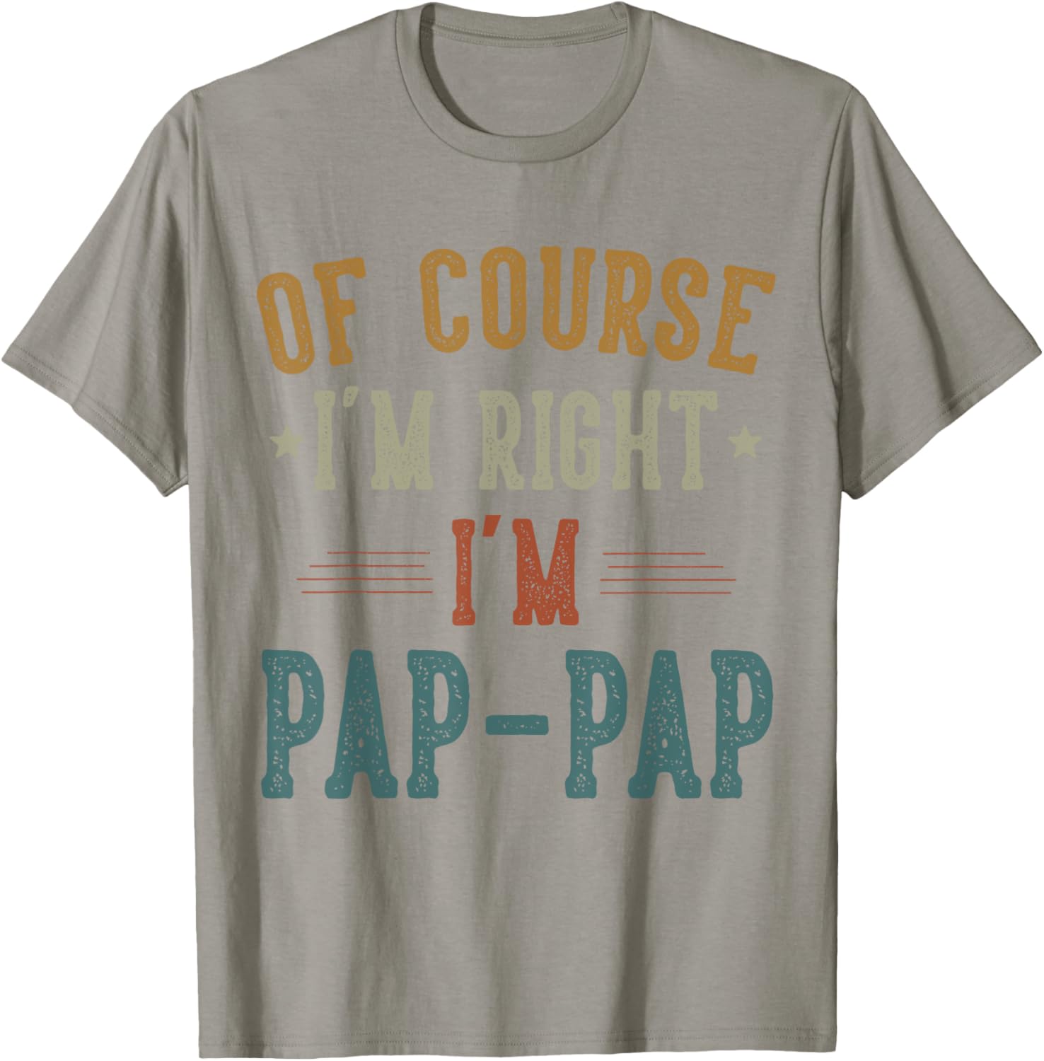 Vintage Pap Pap I'm Right T-Shirt Perfect Gift for Father's Day - 1