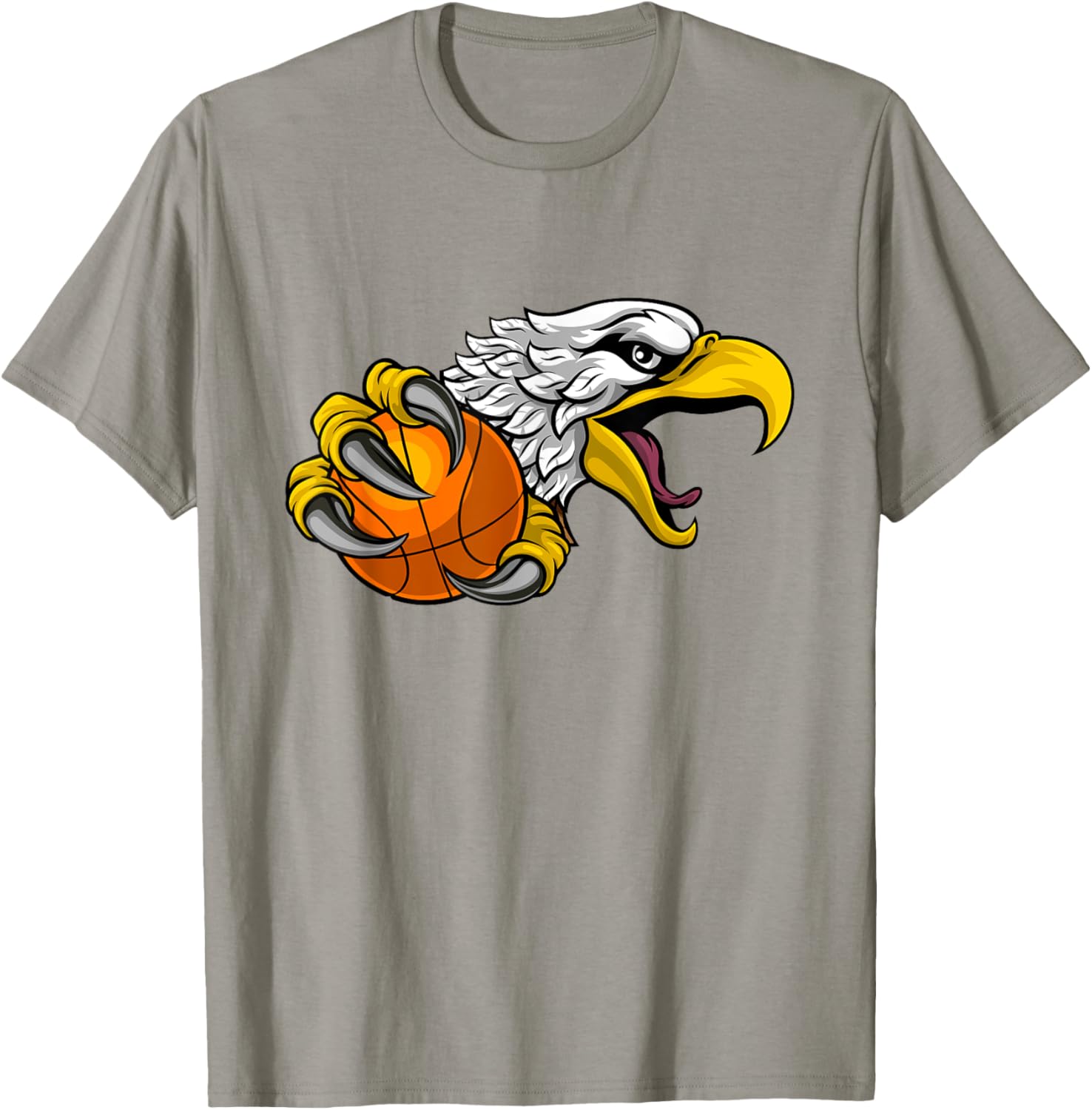 Eagle Hawk Basketball Cartoon Character T-Shirt for Fun Sports Fans - 24