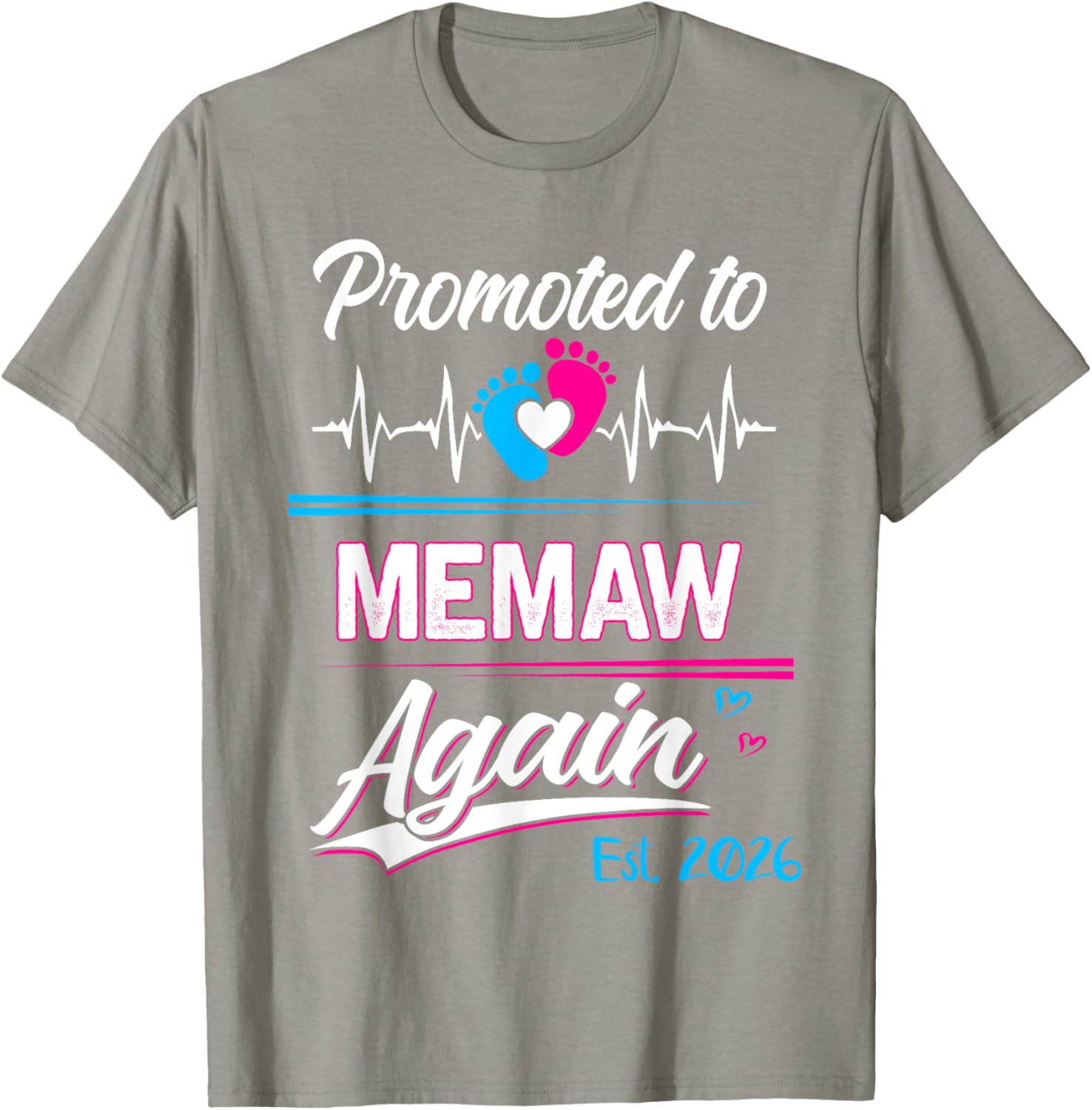 Promoted to Memaw Again 2026 Funny Pregnancy Announcement T-Shirt - 2