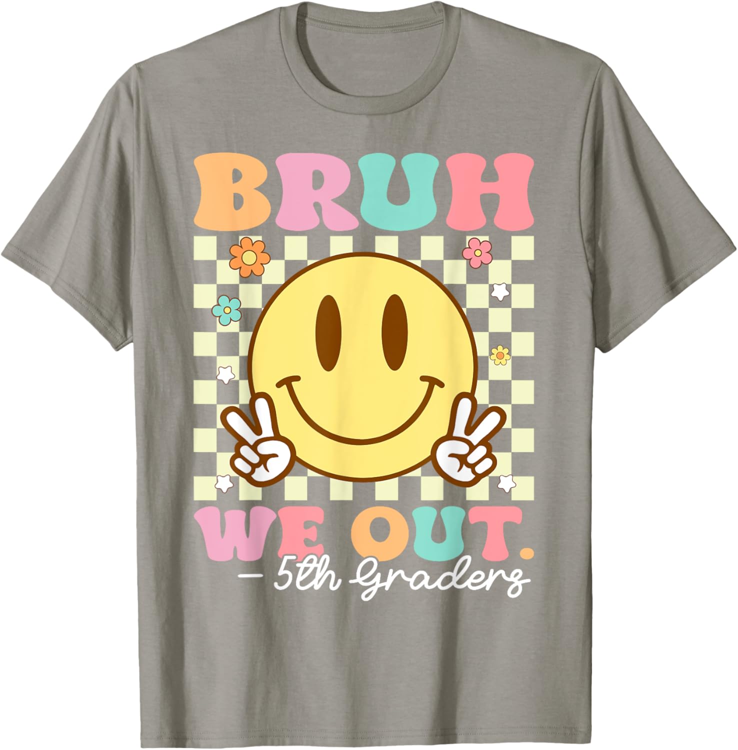 Bruh We Out Class of 2025 5th Grade Graduation T-Shirt for Kids - 1