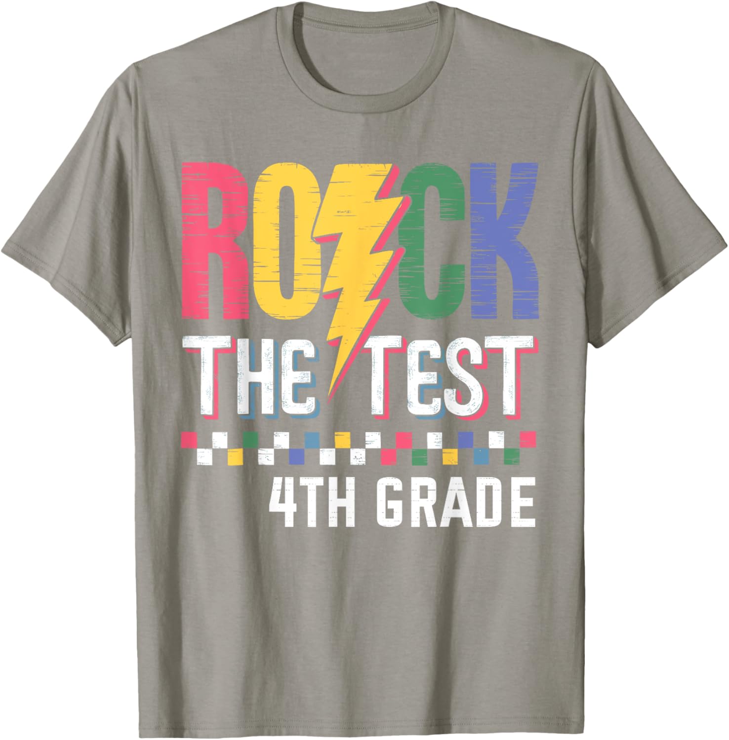 Rock The Test 4th Grade Test Day T-Shirt for Students and Teachers - 1