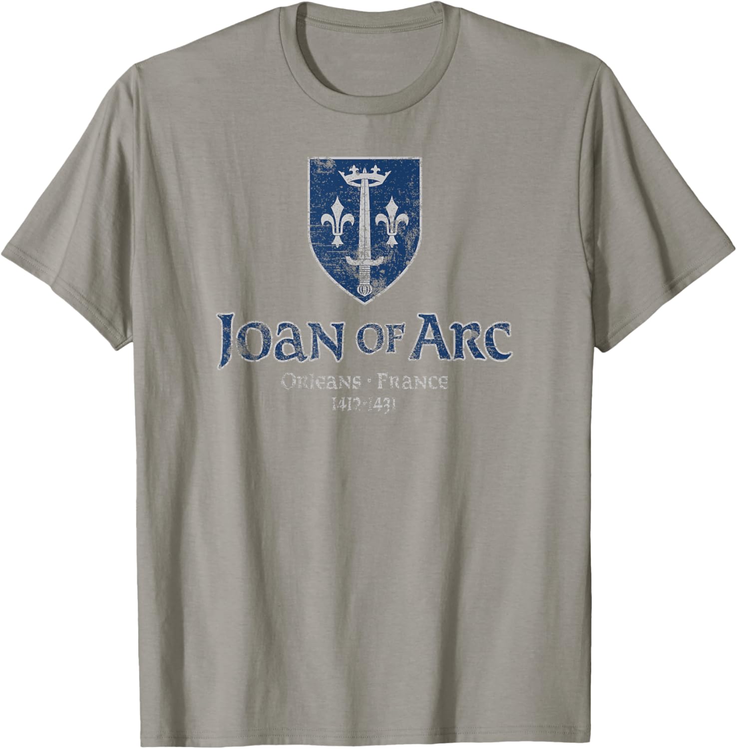 Distressed Joan of Arc Crest Orleans T-Shirt for History Lovers - 5