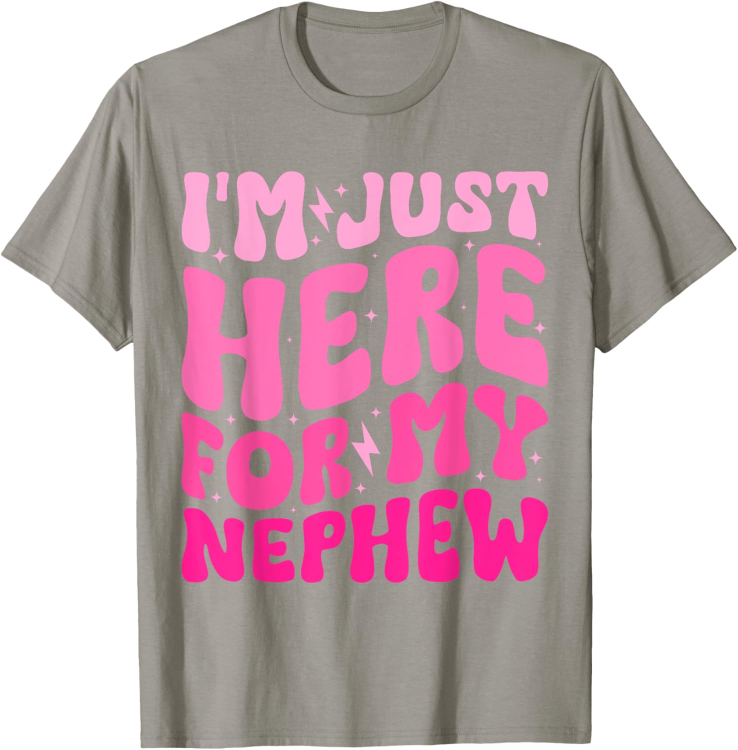 Funny Aunt Life Groovy I'm Just Here For My Nephew T-Shirt - 11
