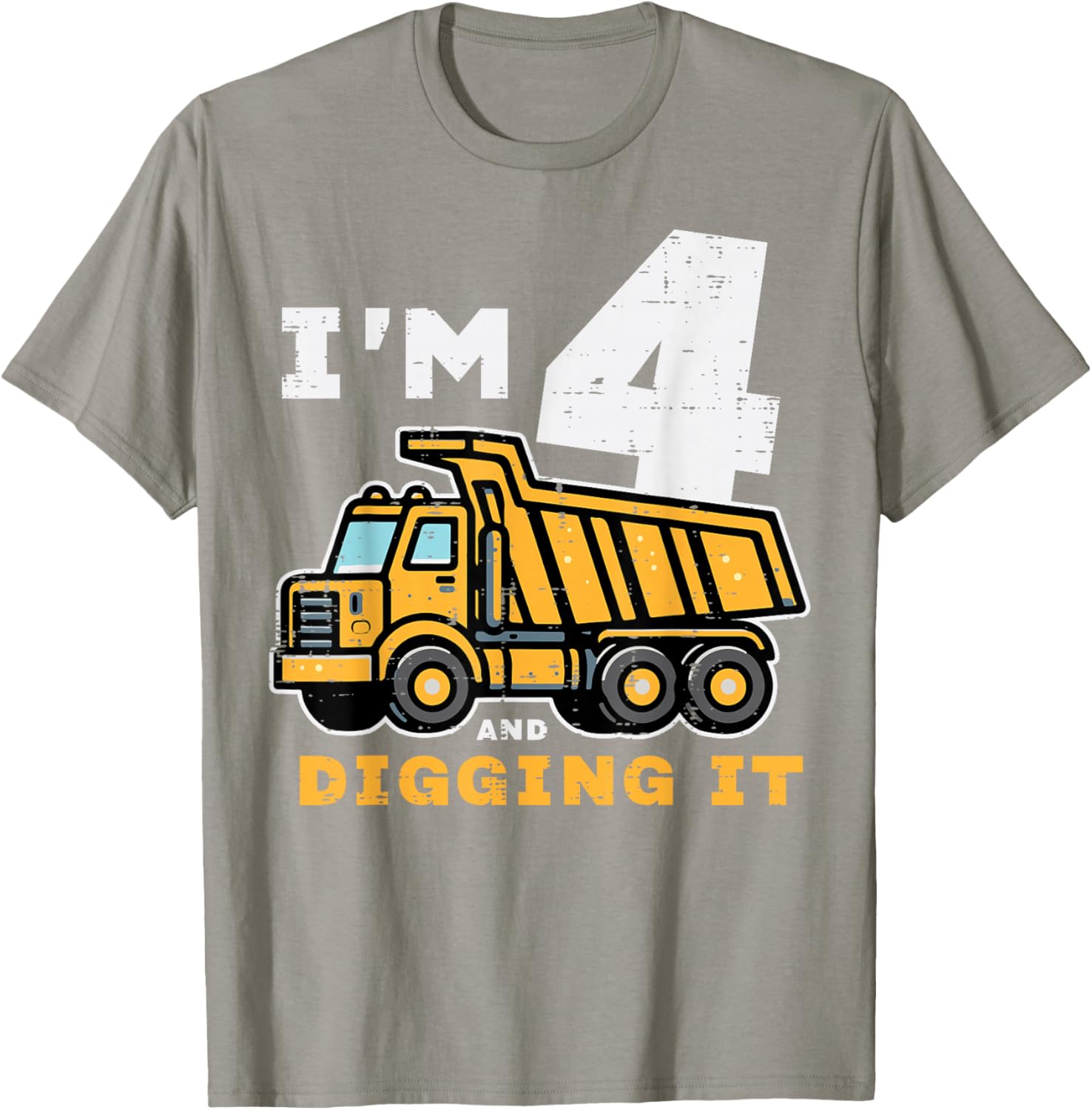 Cute 4th Birthday Dump Truck T-Shirt for Kids - Digging It Design - 18