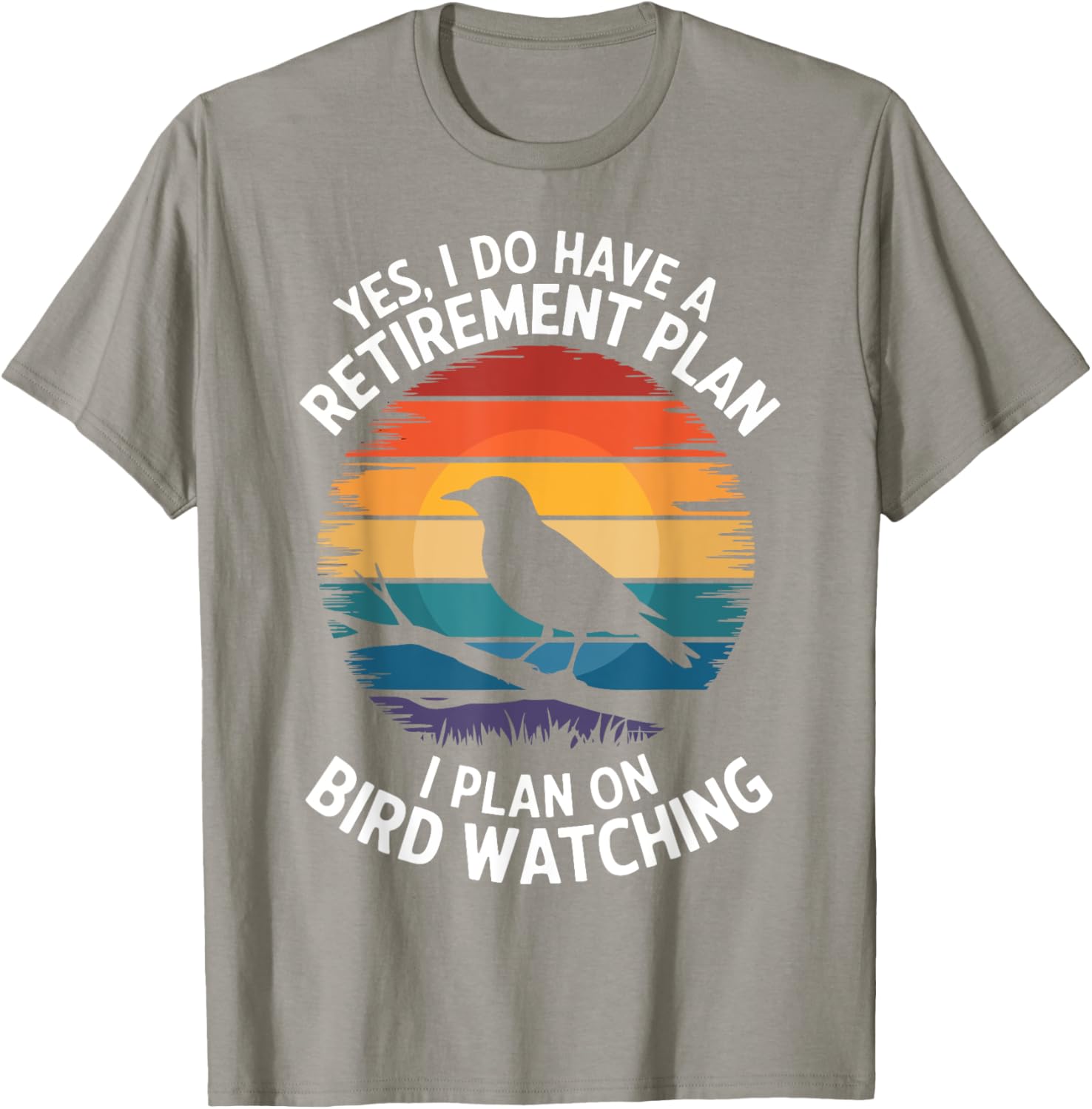 Retro Bird Lover T-Shirt for Bird Watching and Retirement Fun - 4