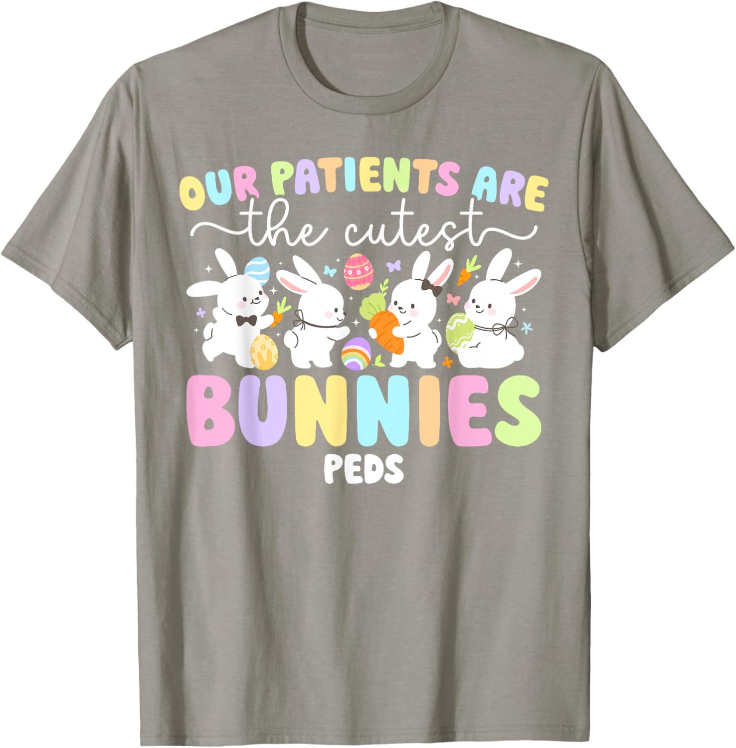 Cute Peds Easter Bunny Pediatric Nurse T-Shirt for Nurse Appreciation Day - 3