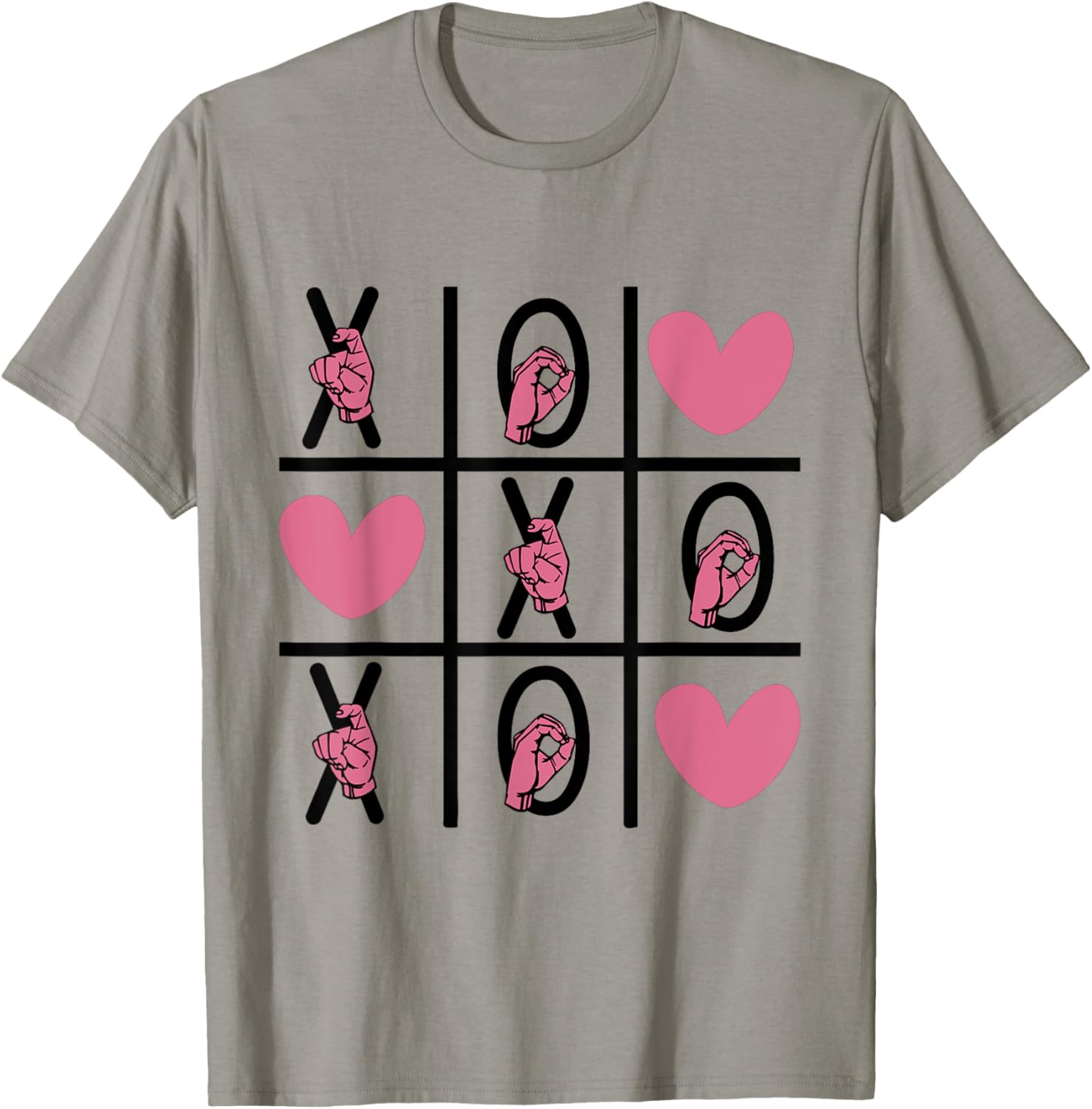 ASL Love Hand Sign Valentine's Day T-Shirt for Deaf Community XOXO - 4