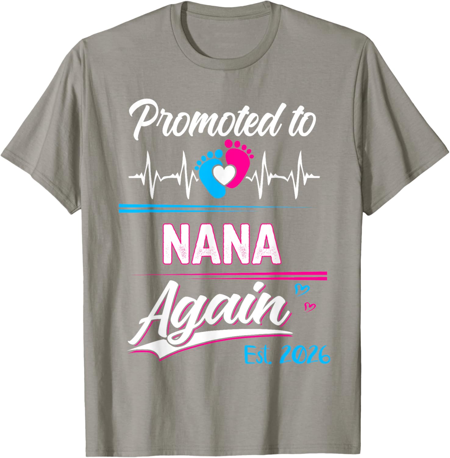 Promoted to Nana Again 2026 Pregnancy Announcement T-Shirt Gift - 10