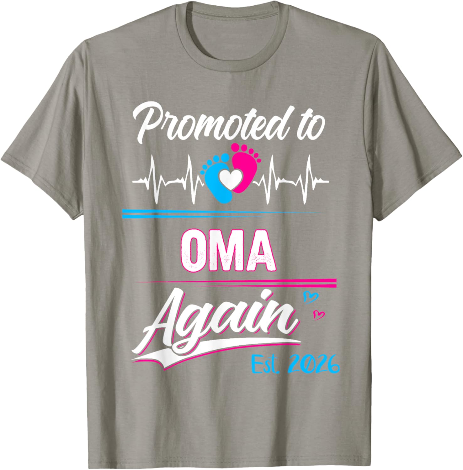 Promoted to Oma Again 2026 Cute Pregnancy Announcement T-Shirt - 20