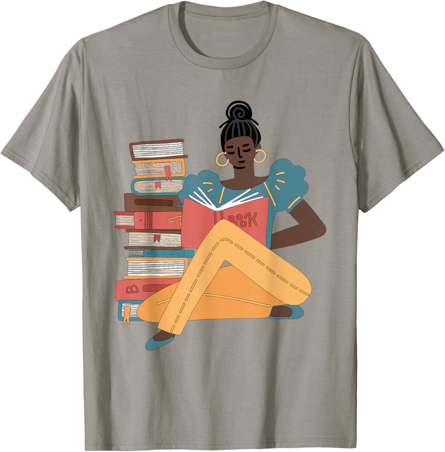 Black Brown Girls Read Books T-Shirt for Bookish Afro American Librarians - 14