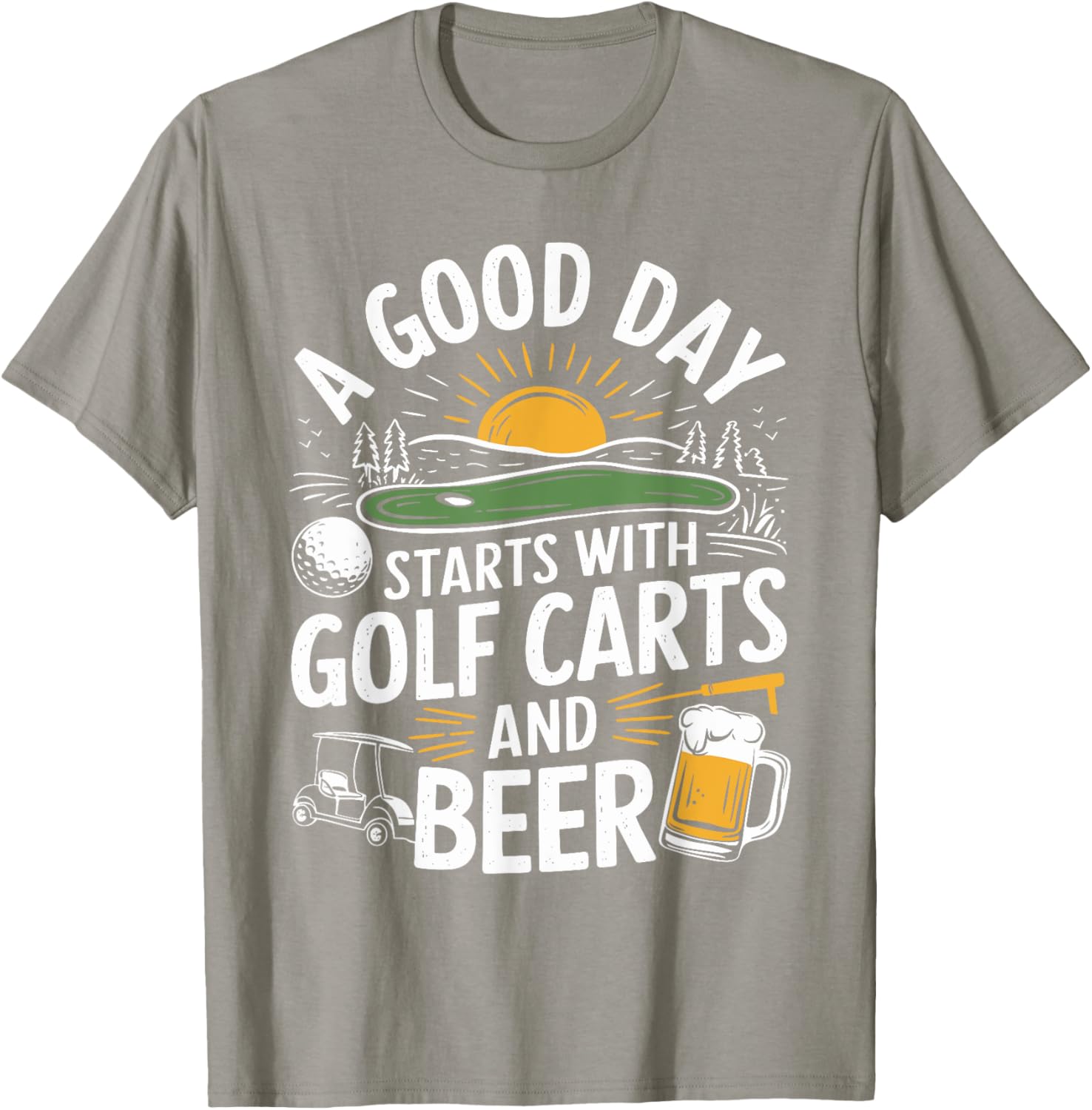 Golf Carts and Beer T-Shirt for Golf Lovers – Perfect Gift for Golfers - 7