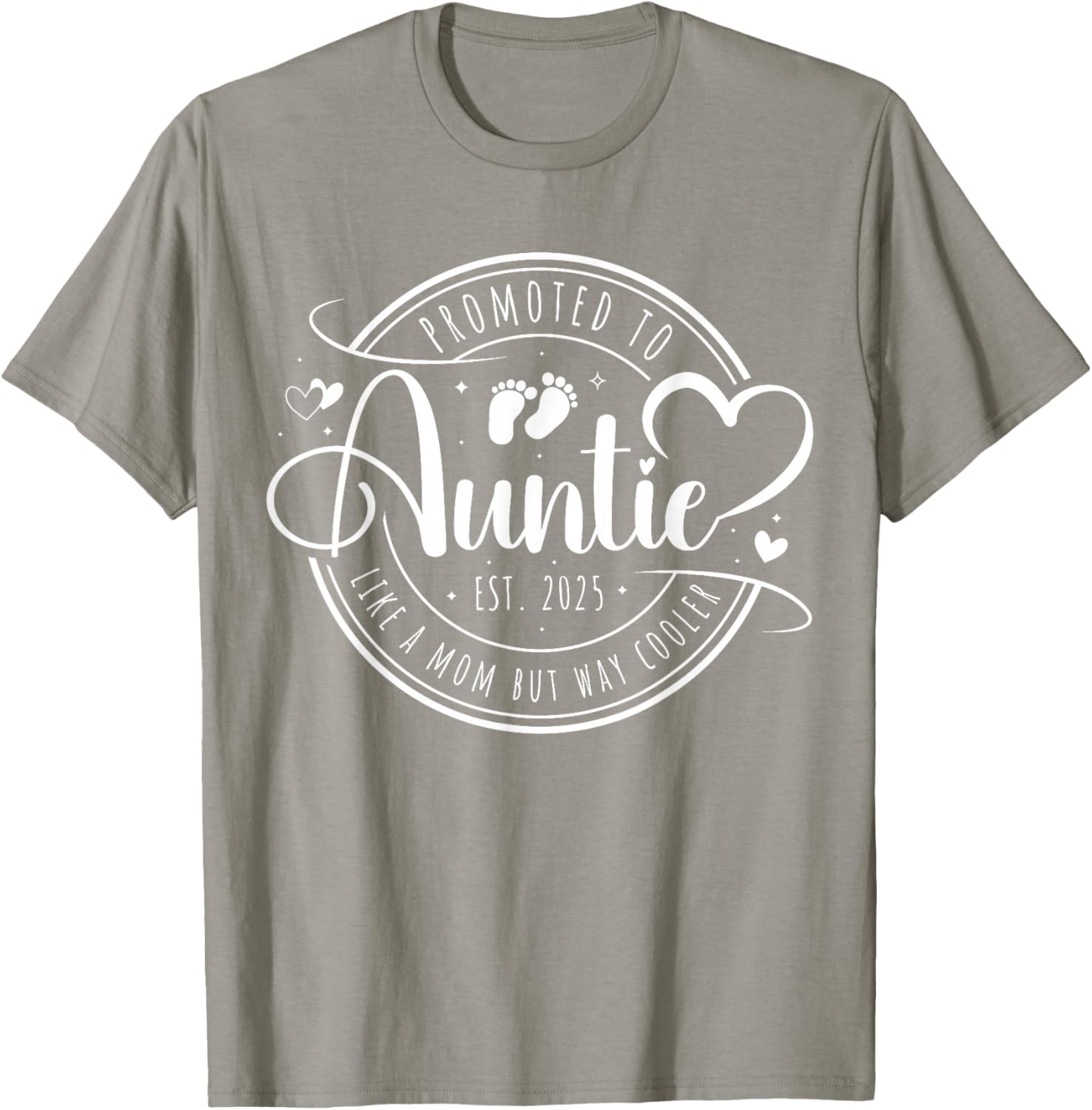 Promoted to Auntie Est 2025 Cute Mother's Day T-Shirt Gift Idea - 1