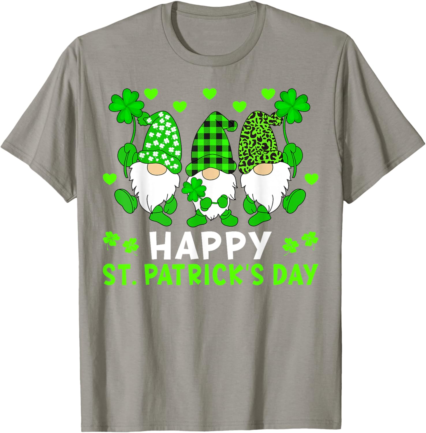 Happy St Patricks Day Gnomes Shamrock T-Shirt for Men Women Kids - 5