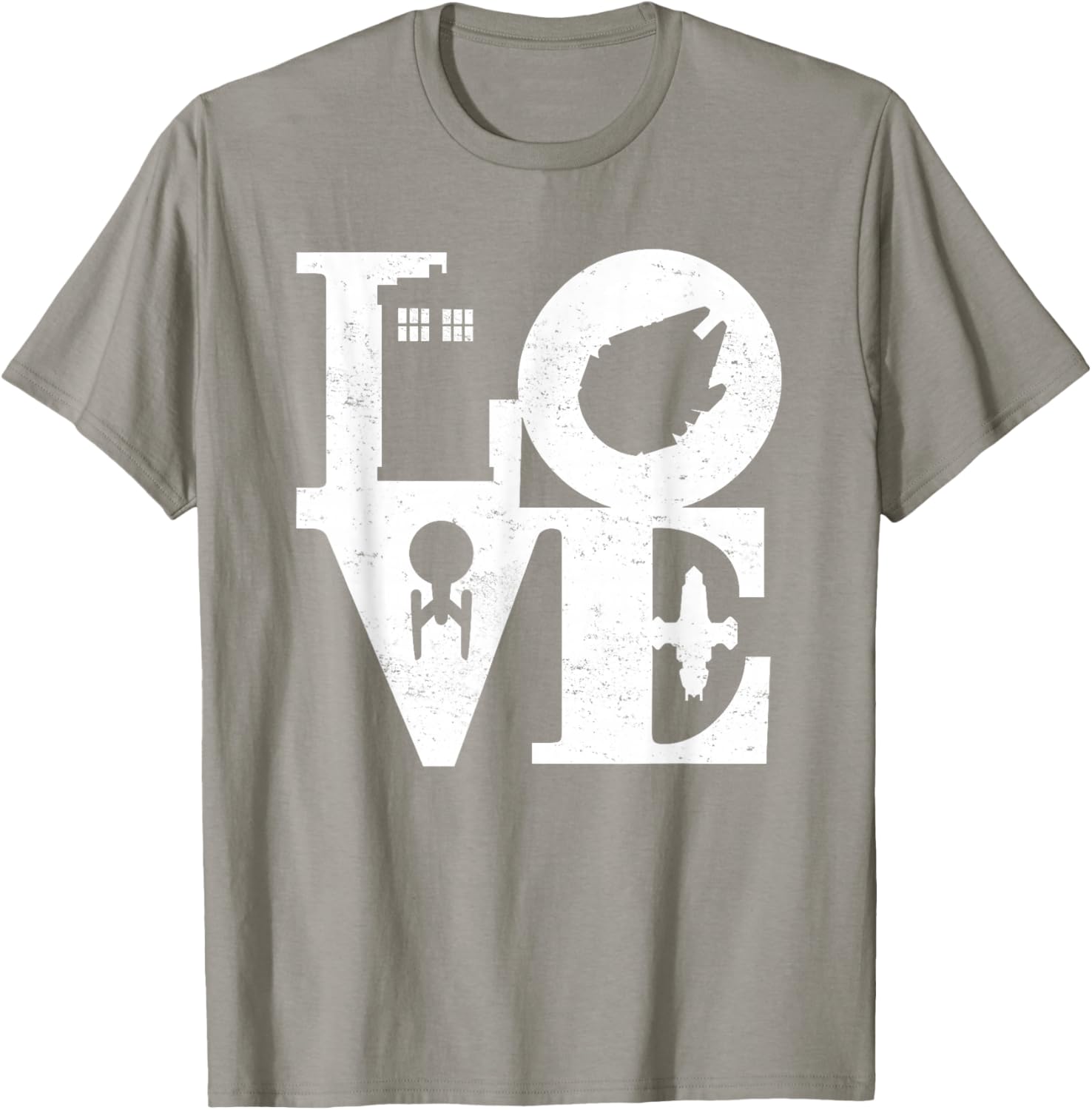 Vintage I Love Magic and Science Fiction Space Black Remix T-Shirt - 8