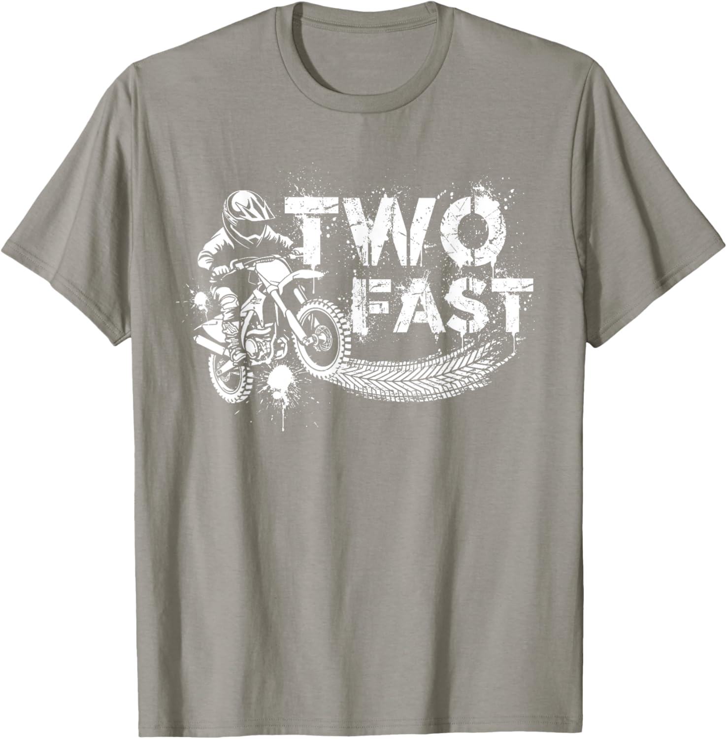 Fast Dirt Bike Birthday T-Shirt for 2nd Birthday Boy - Fun Decorations - 1