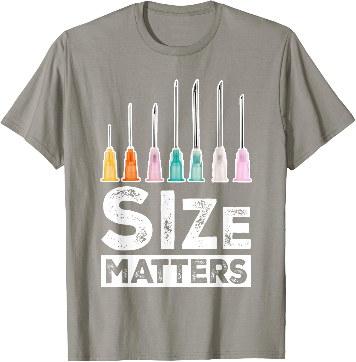 Size Matters Nurse Hypodermic Needle T-Shirt Fun Medical Apparel - 11