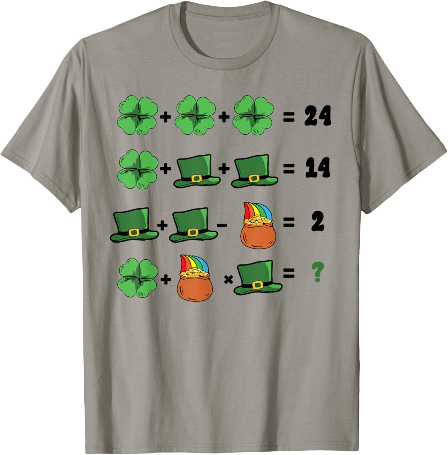 Funny St Patricks Day Shamrock Math Teacher T-Shirt for Irish Celebrations - 13
