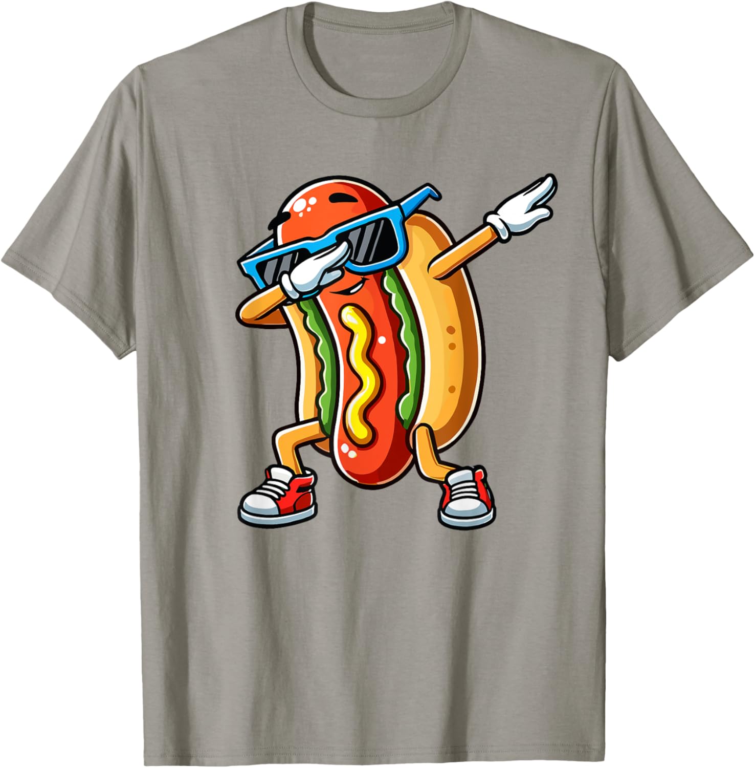 Funny Dabbing Hotdog Sunglasses T-Shirt for Kids Who Love Dogs and Hotdogs - 20