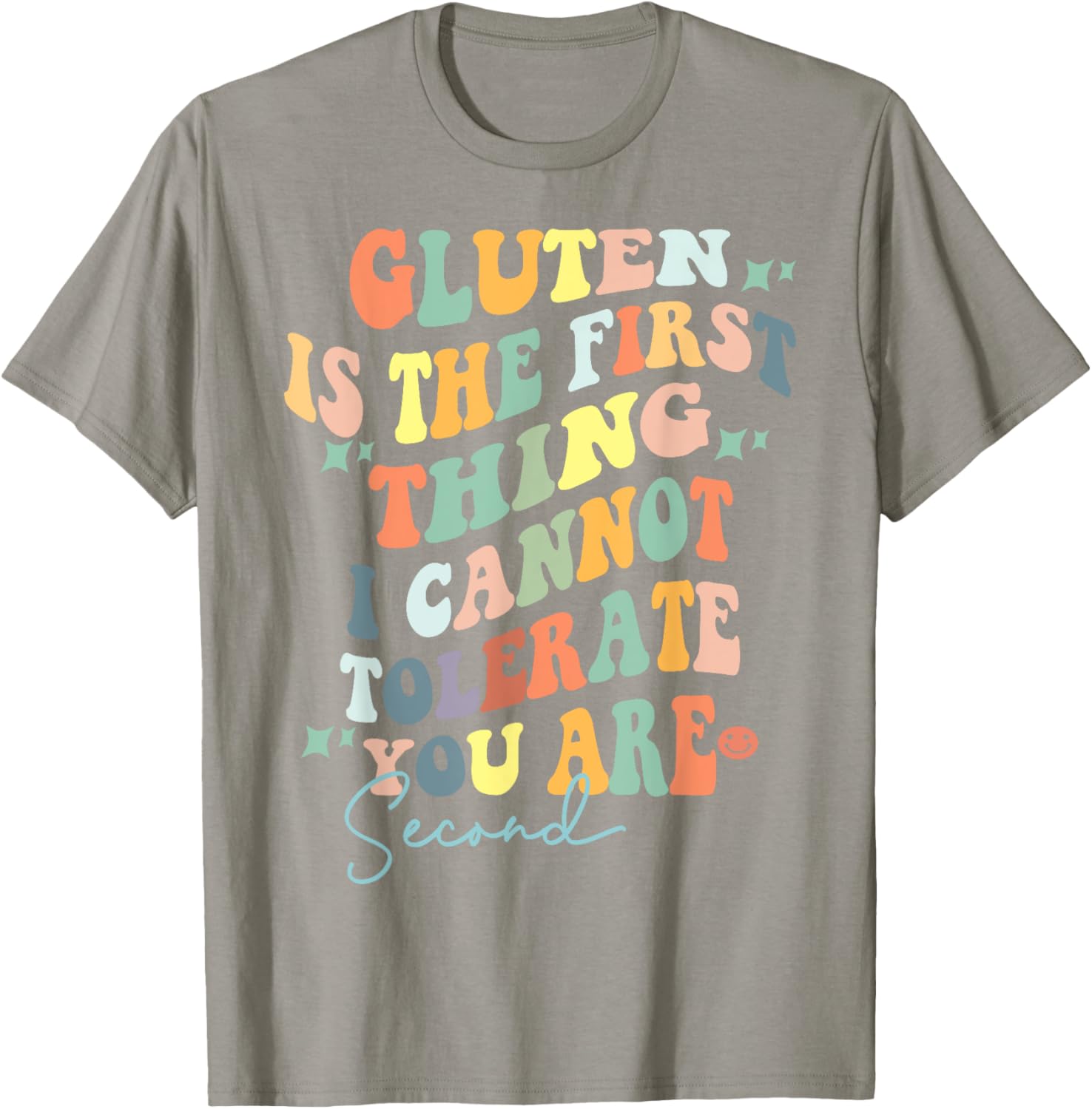 Retro Gluten I Tolerate You Second T-Shirt for Food Lovers and Humor - 9