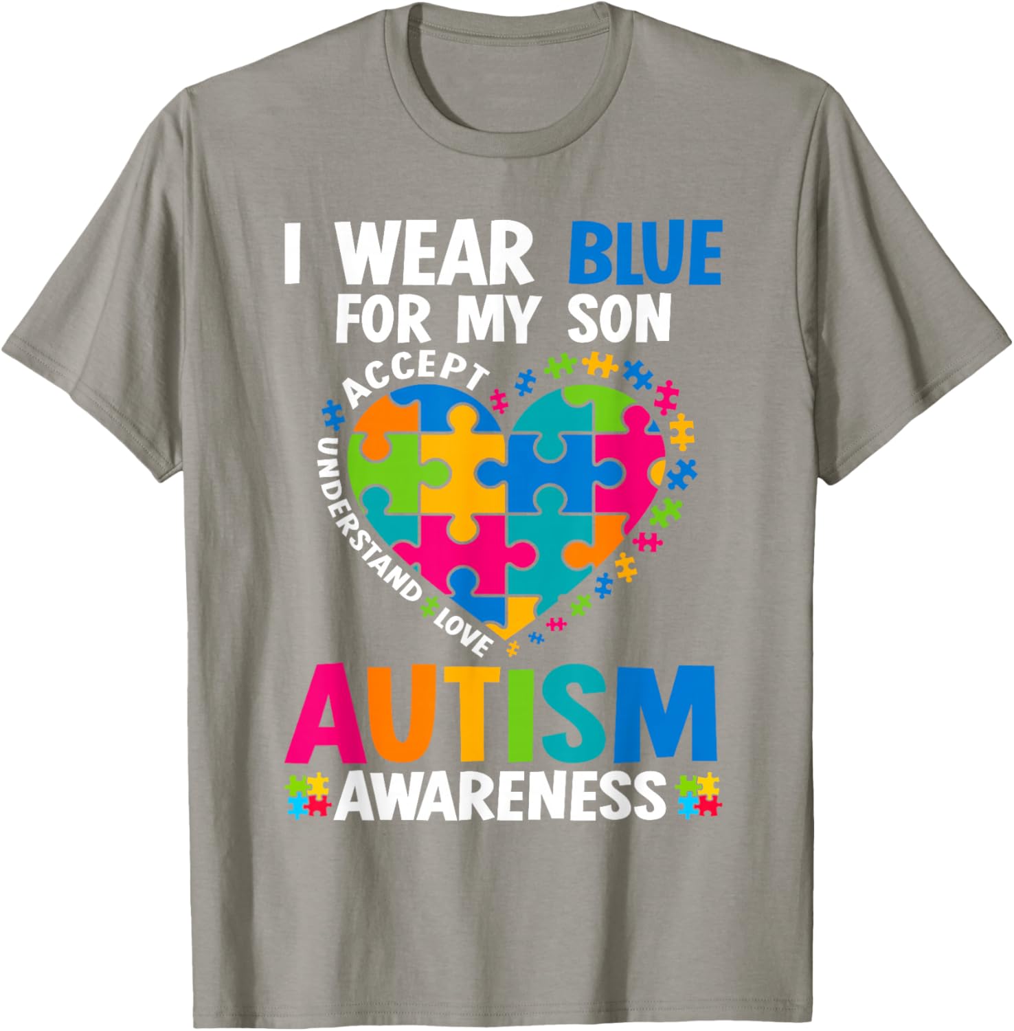 I Wear Blue For My Son Autism Awareness T-Shirt for Proud Parents - 14