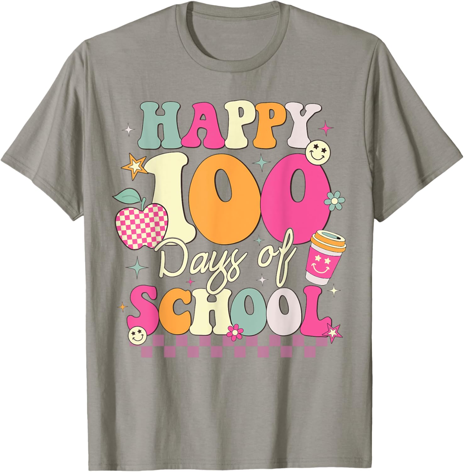 Happy 100th Day of School T-Shirt for Girls Fun Celebration Outfit - 2