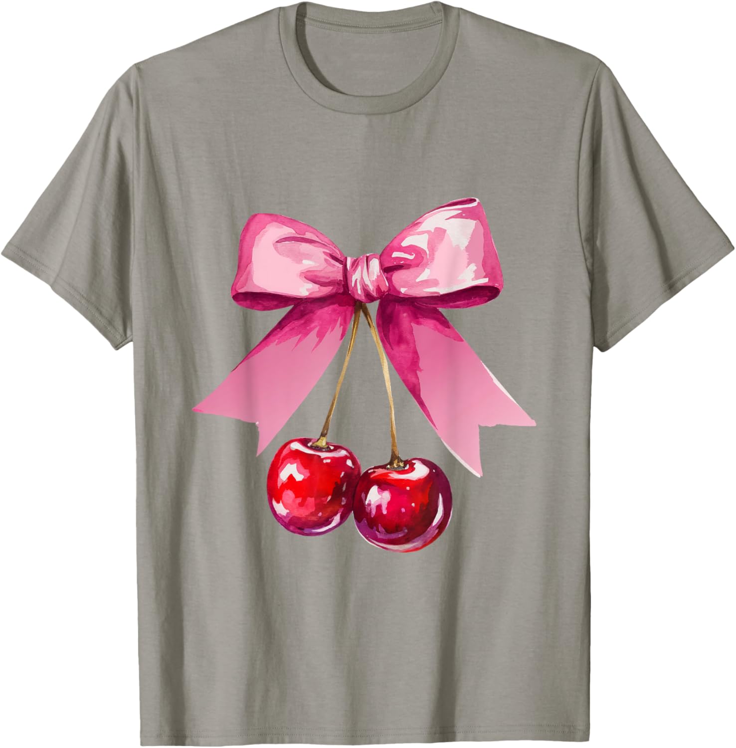 Kawaii Cherry Pink Bow T-Shirt for Cute Valentine's Day Style - 8