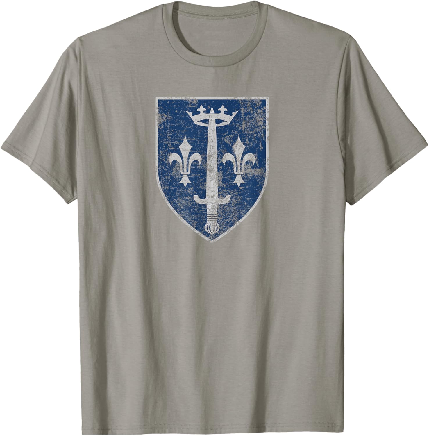 Family Crest of Saint Joan of Arc Distressed Print T-Shirt for Everyone - 2