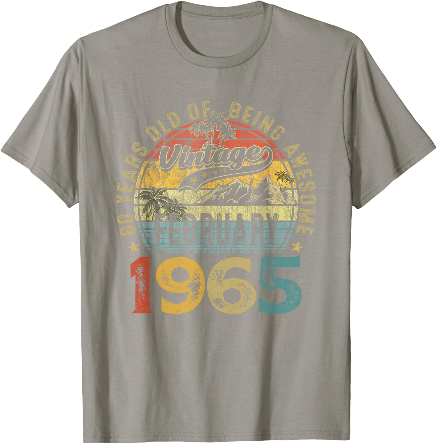 Vintage Retro 60th Birthday T-Shirt for February 1965 Celebration - 28