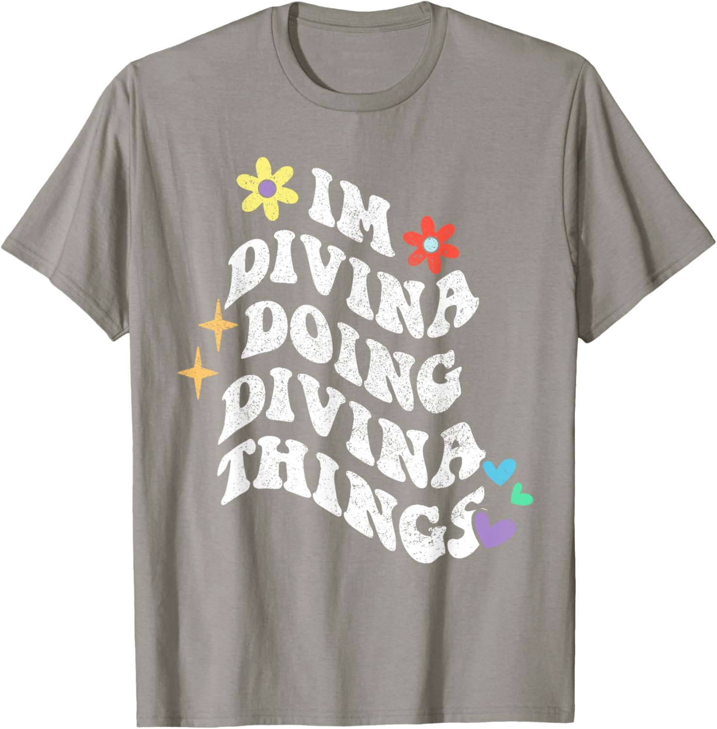 Retro Groovy Im Divina Doing Divina Things Funny Mom T-Shirt - 3