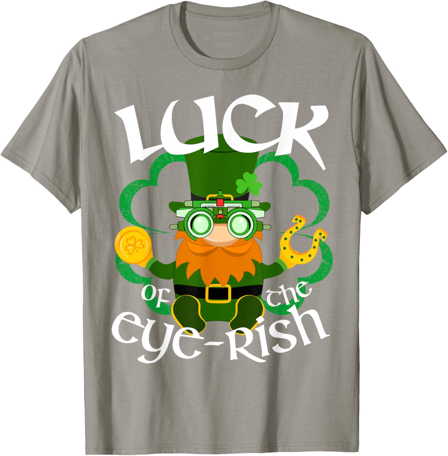 St Patrick's Day Irish Gnome Eye Doctor T-Shirt for Optometrists - 1