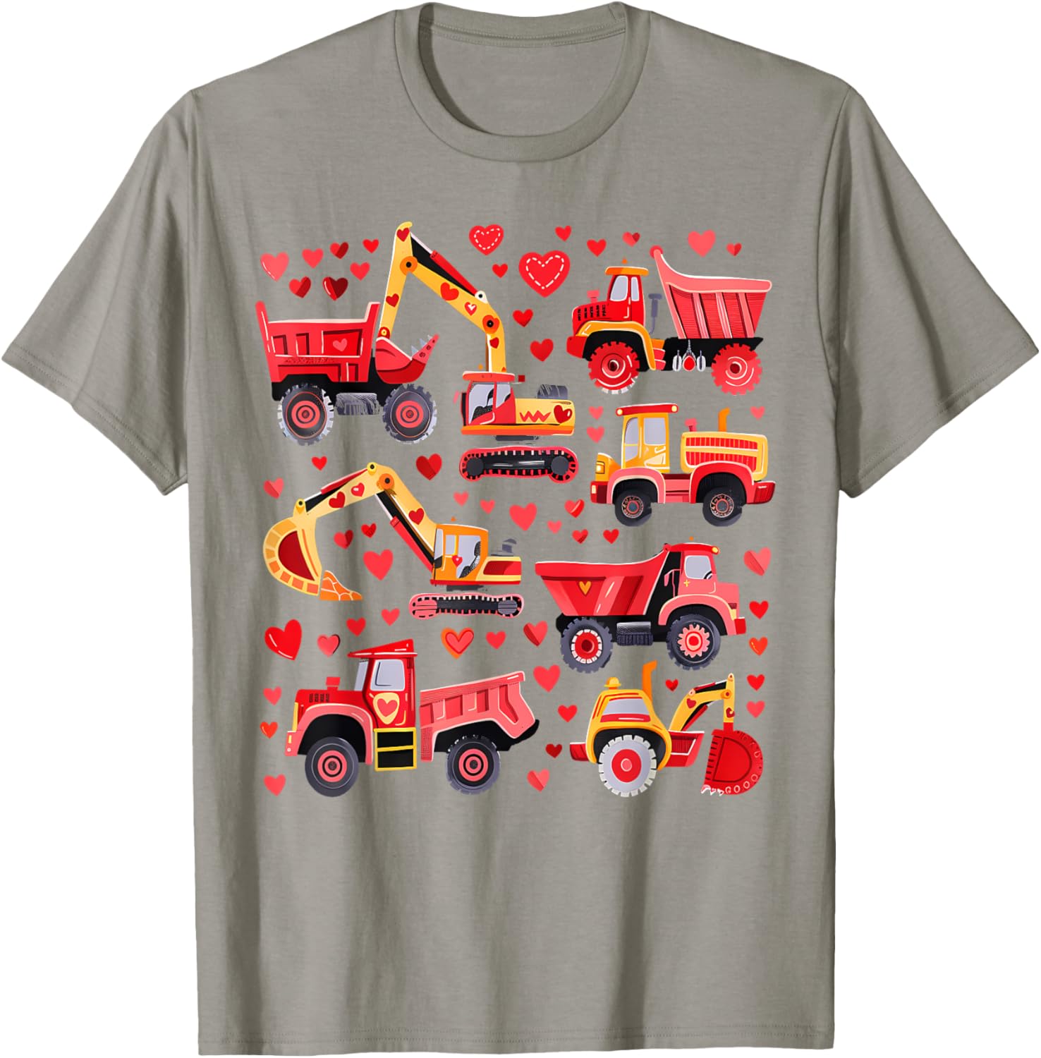 Loads of Love Construction Trucks Valentine's Day T-Shirt for Toddler Boys - 15