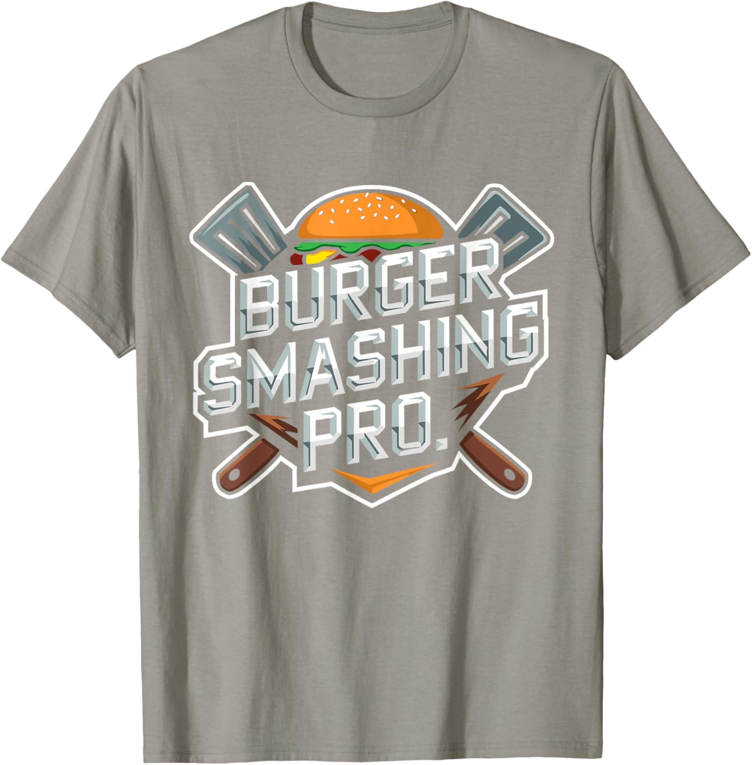 Smash Burger Lover Grilled Cheeseburger Flat Top T-Shirt for Foodies - 27