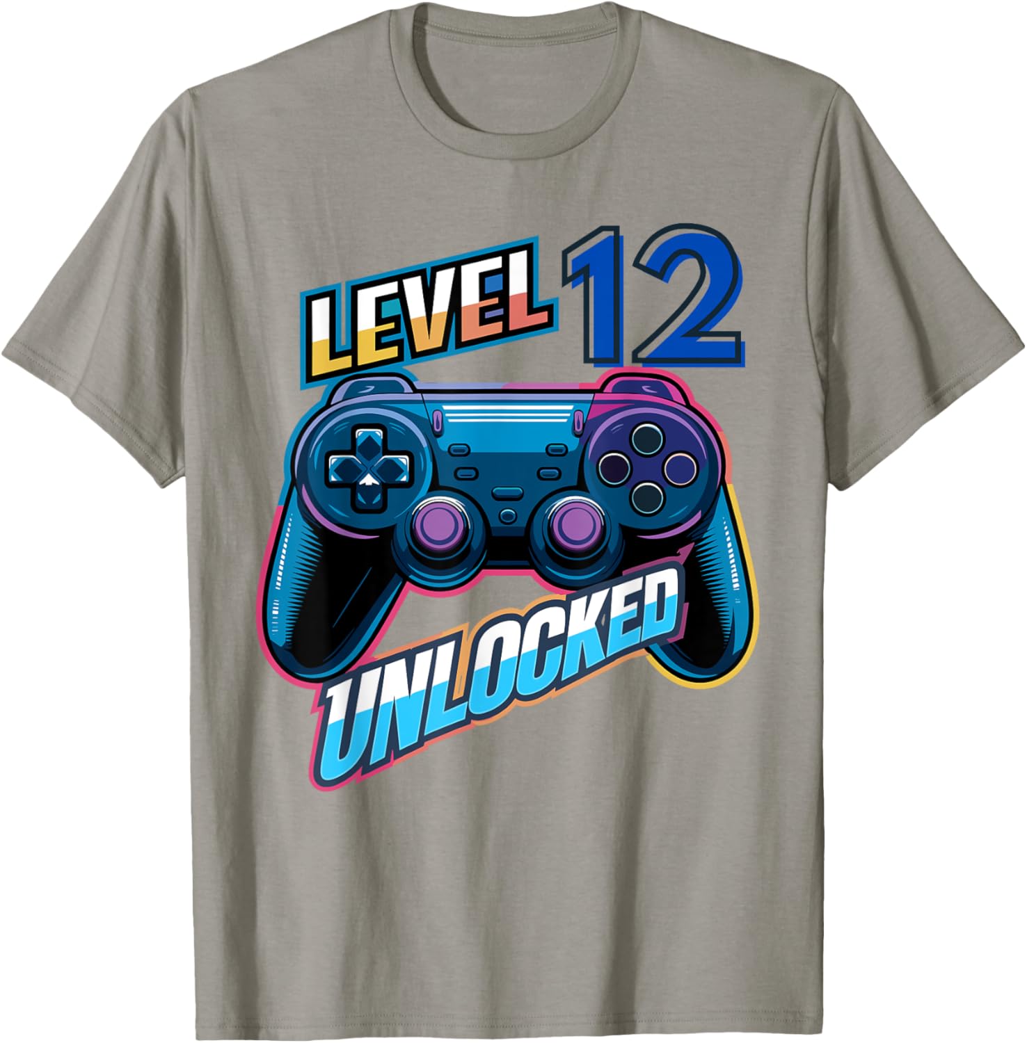 Funny Level 12 Unlocked Gamer T-Shirt for Kids 12th Birthday Gift - 15