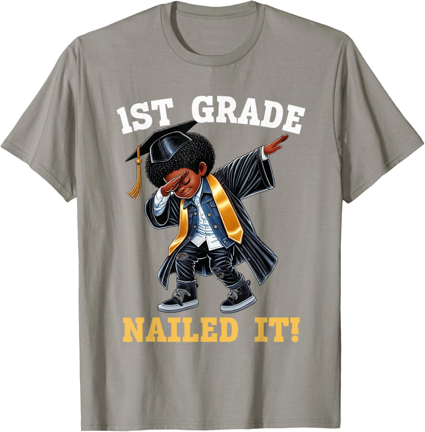 Dabbing Graduation Boys 1st Grade T-Shirt Class of 2025 Fun Apparel - 13