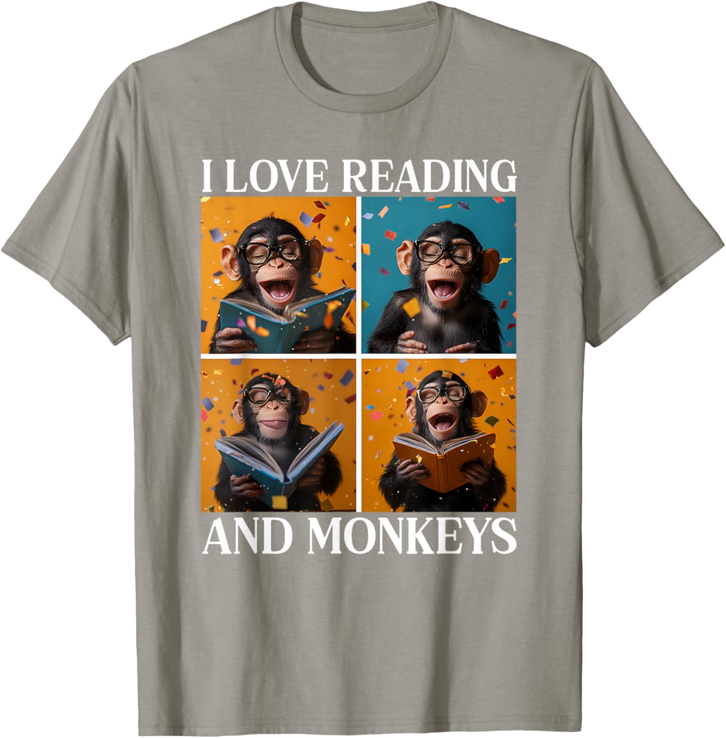Adorable Love Reading and Monkeys T-Shirt for Book Lovers and Kids - 20