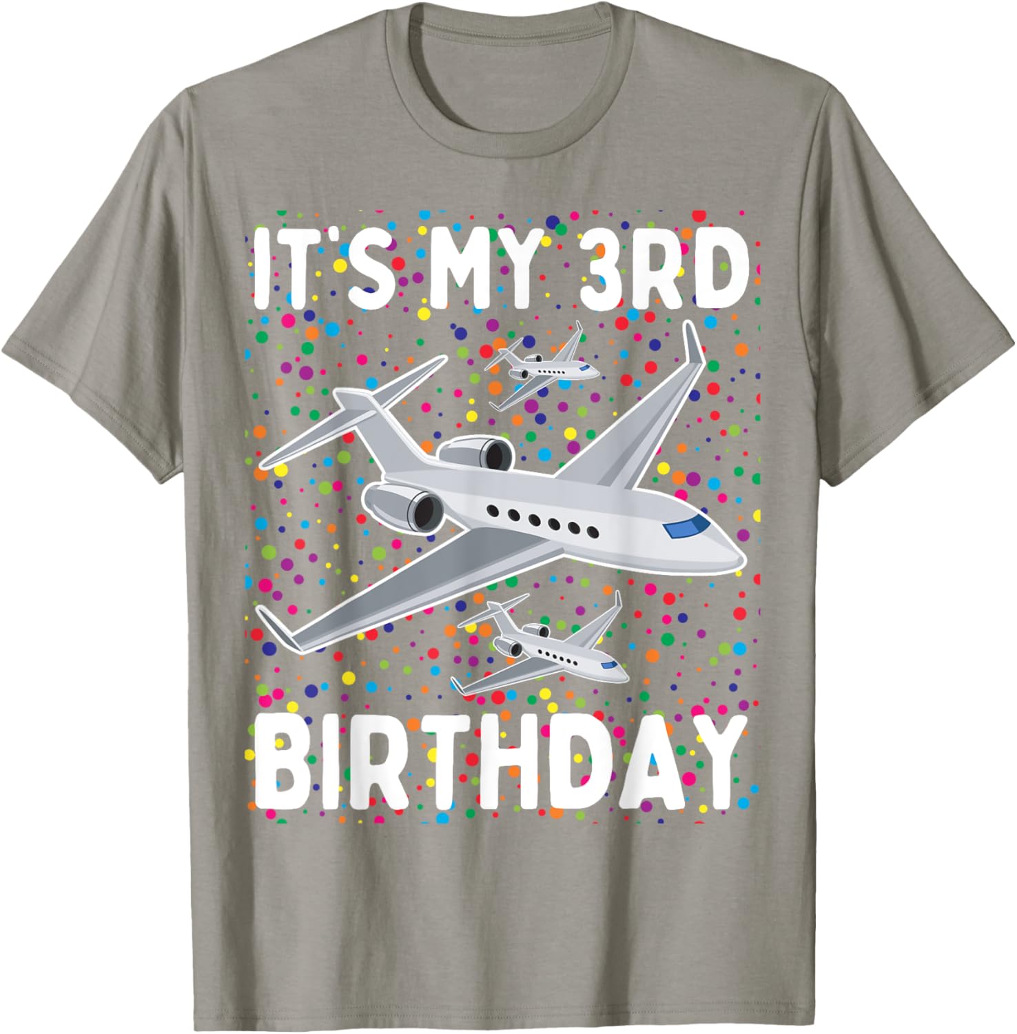 It's My 3rd Birthday Airplane T-Shirt for Boys and Girls - Fun Party Wear - 17