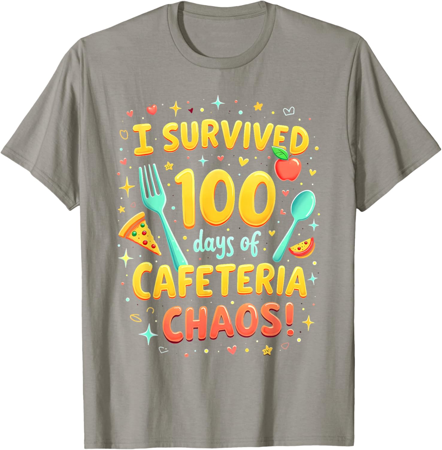 I Survived School Cafeteria Chaos Funny Lunch Lady T-Shirt for Kids - 4