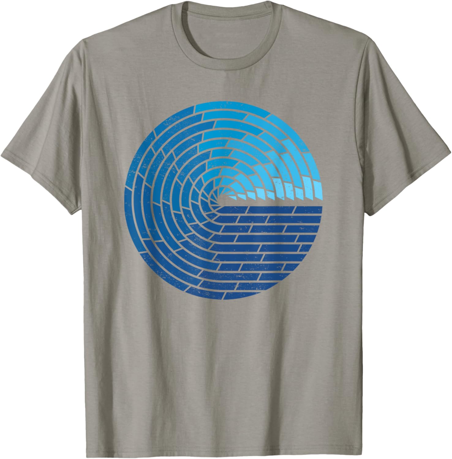 Vintage Ocean Circle Design T-Shirt for Trendy Beach Lovers - 16
