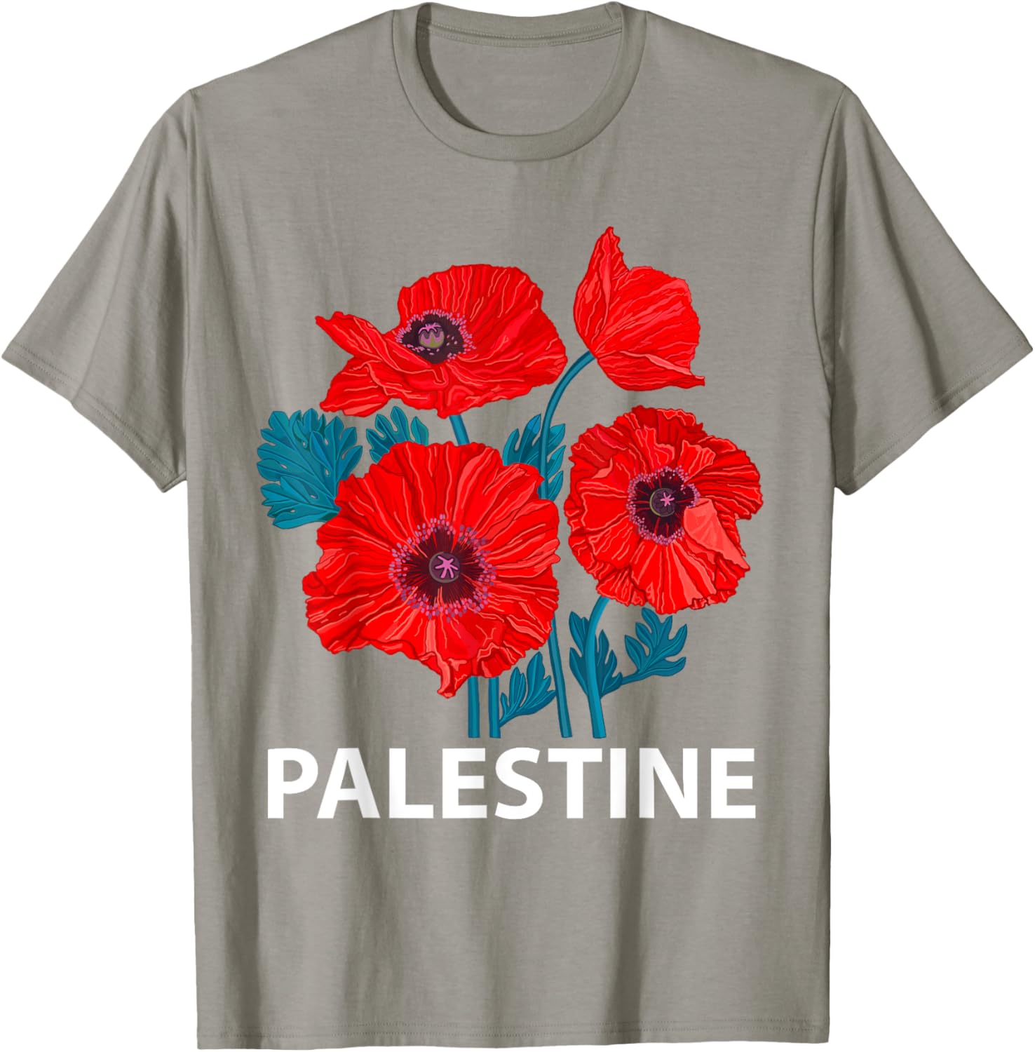 Palestine Patriotic Poppy T-Shirt for Palestinian Resistance Support - 17