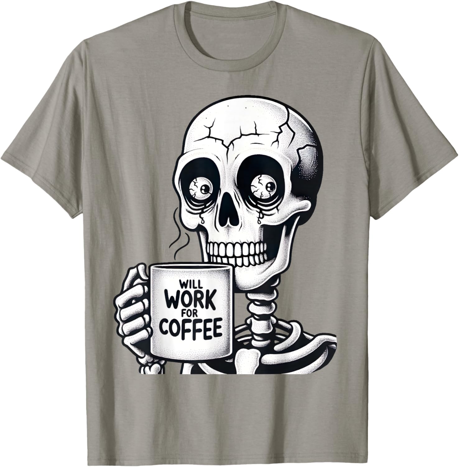 Funny Skeleton Coffee Lover T-Shirt - Perfect Gift for Caffeine Fans - 15
