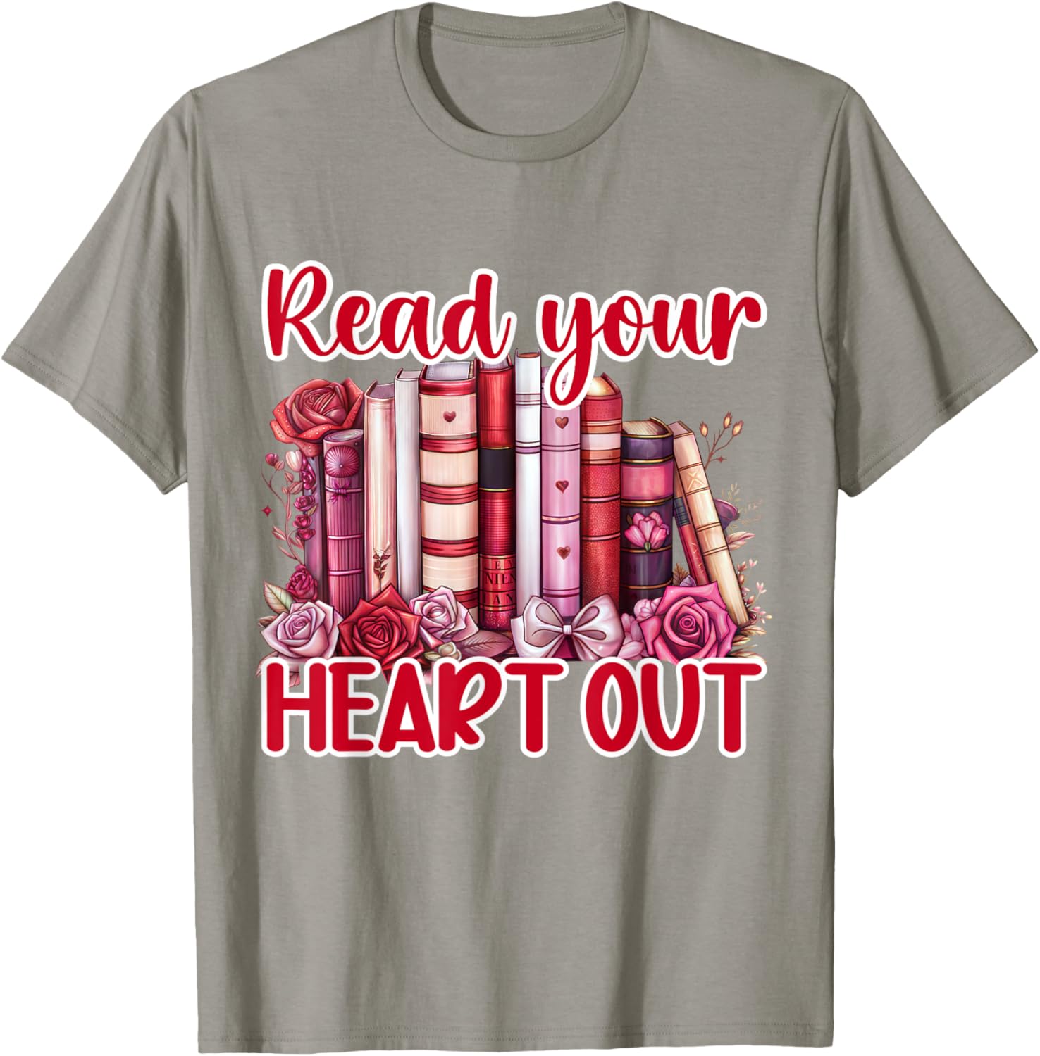 Retro Read Your Heart Out Valentine's Day T-Shirt for Book Lovers and Teachers - 18