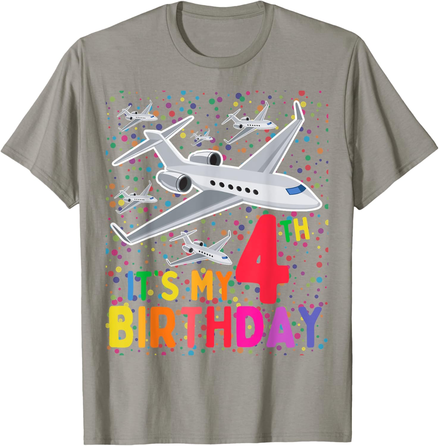 Its My 4th Birthday Airplane T-Shirt for Boys and Girls Fun Gift - 9