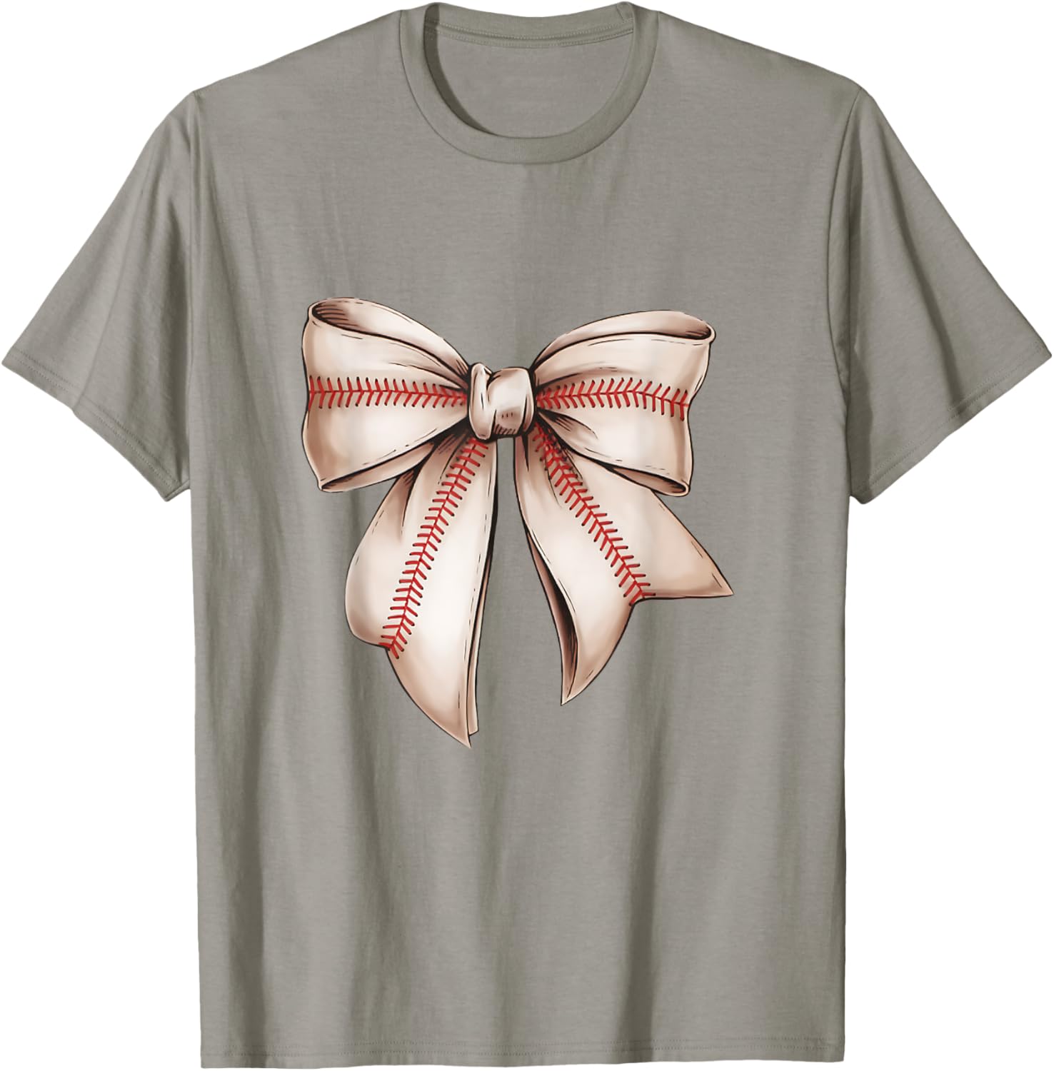Retro Baseball Bow T-Shirt for Sports Lovers, Fun Sublimation Design - 15