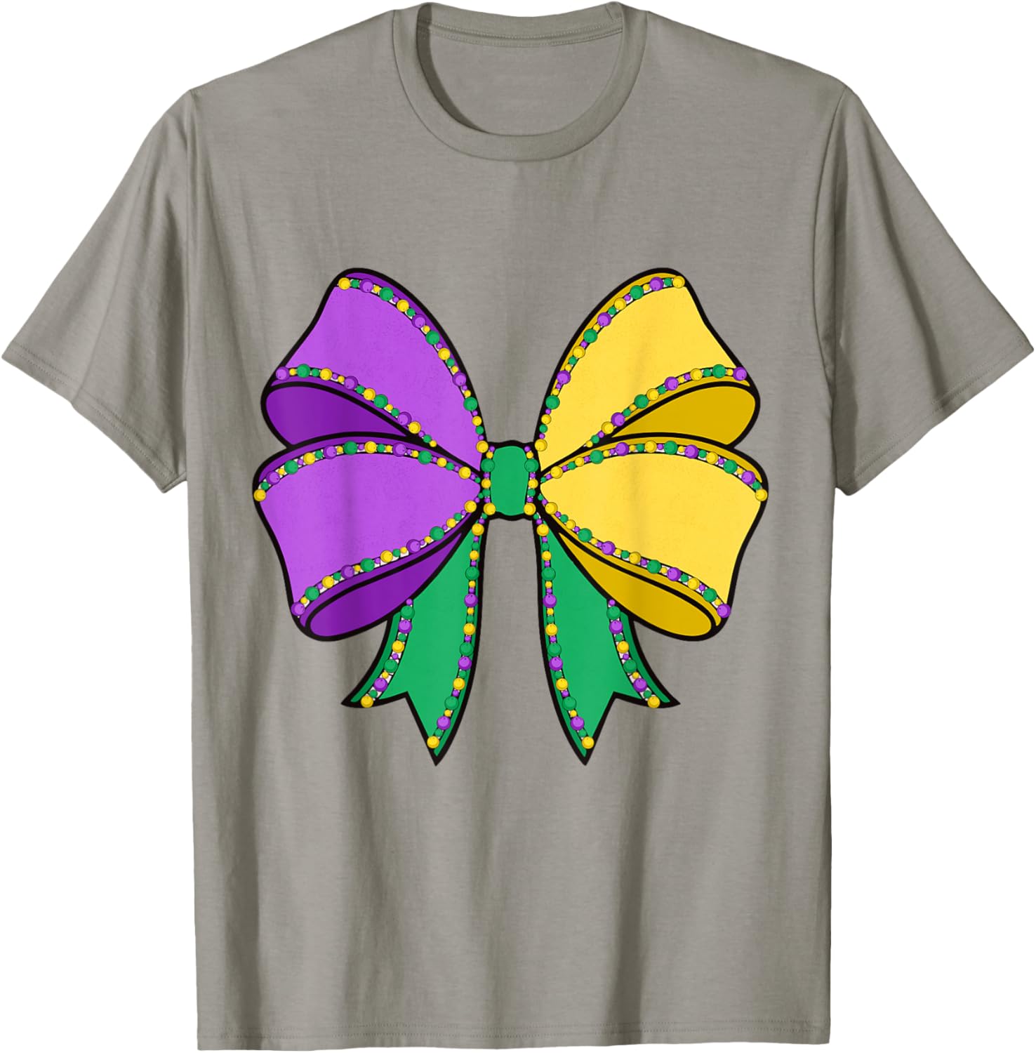 Coquette Bow Mardi Gras T-Shirt for New Orleans Carnival Festivities - 8