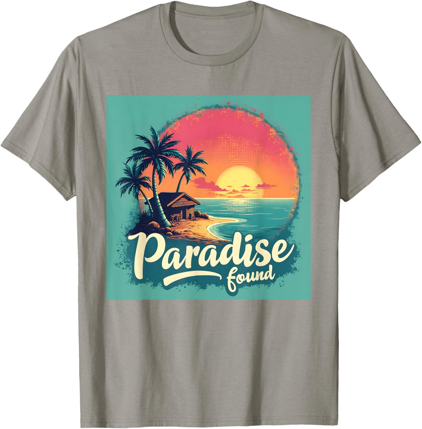 Tropical Paradise Sunset Shirt with Palm Trees and Ocean Design - 17