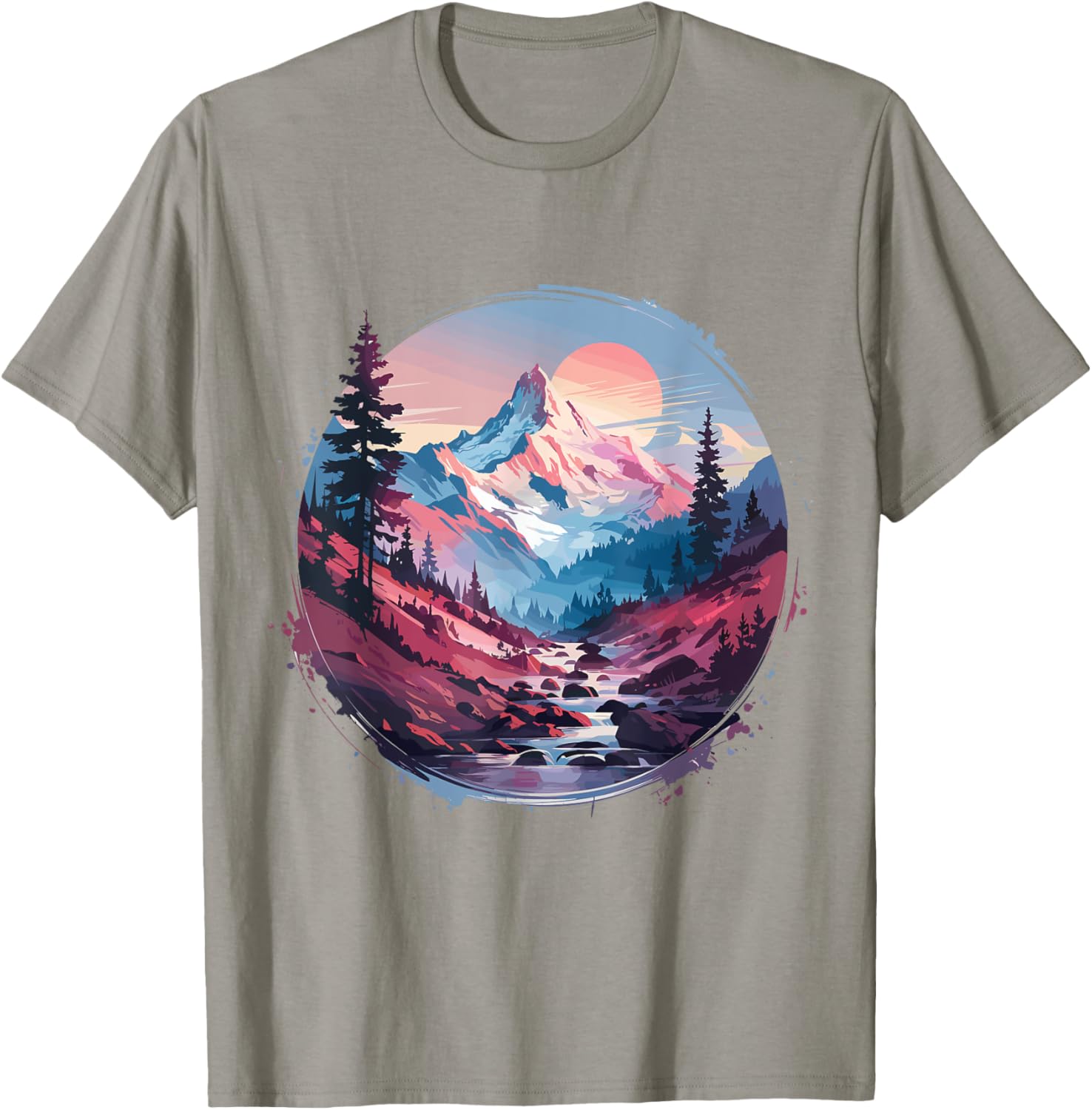 Funny Mountain Hiking T-Shirt with Sunrise Graphic for Outdoor Lovers - 5