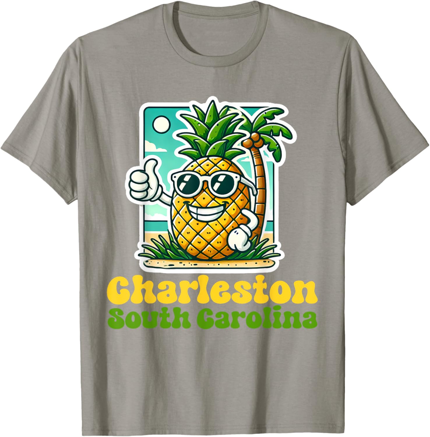 Cute Pineapple Thumbs Up T-Shirt - Charleston South Carolina Style - 1