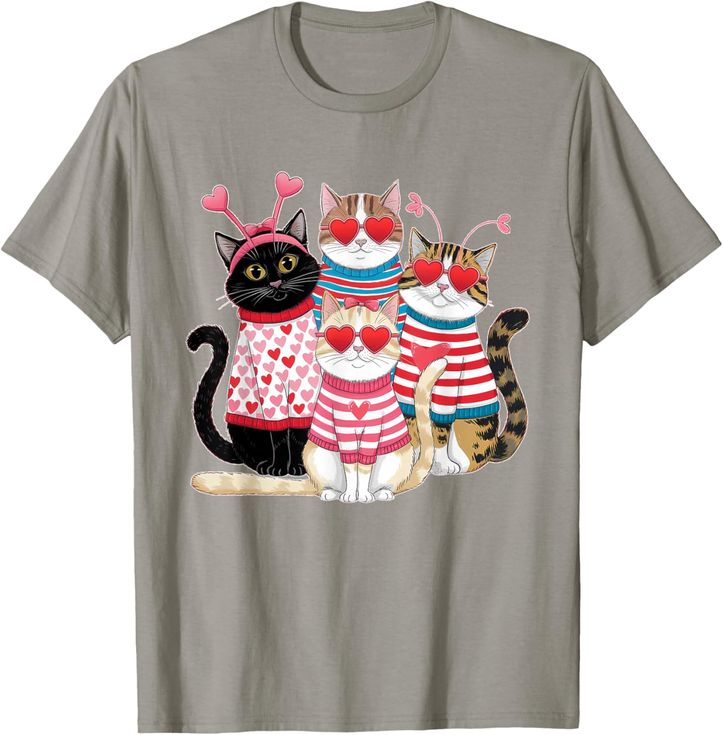 Happy Meowentine's Cute Cat T-Shirt for Girls - Perfect Valentine's Gift - 22